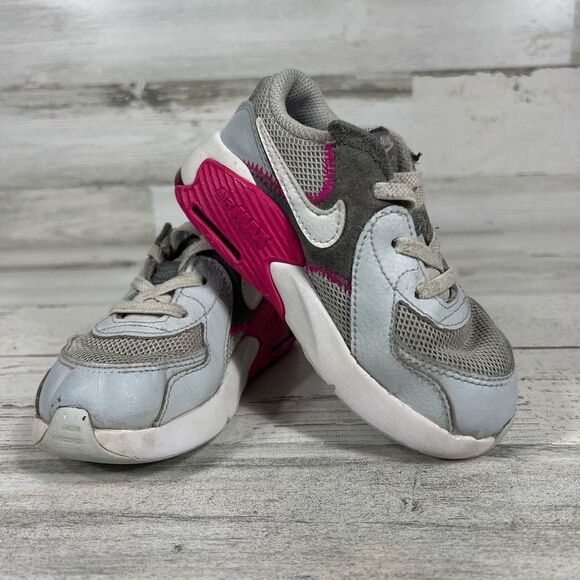 Nike Air Max 90 Emcee LTR Shoes Gray Purple Toddler Kid's Sneakers US‎ 9C - Picture 6 of 8